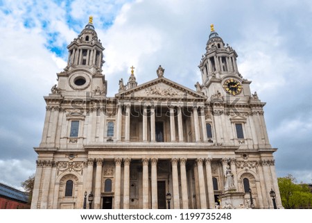 St. Paul's Cathedral facade, London, UK
