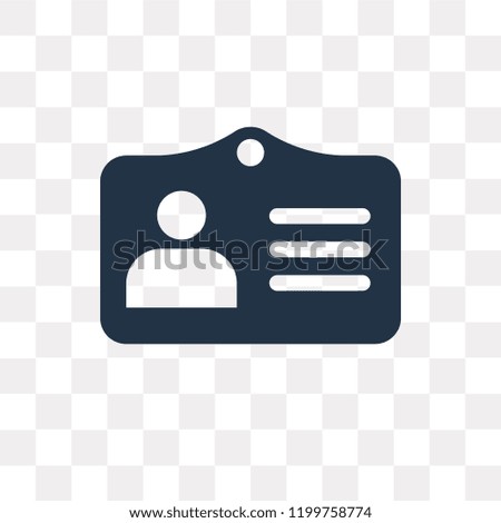 Identity vector icon isolated on transparent background, Identity transparency concept can be used web and mobile