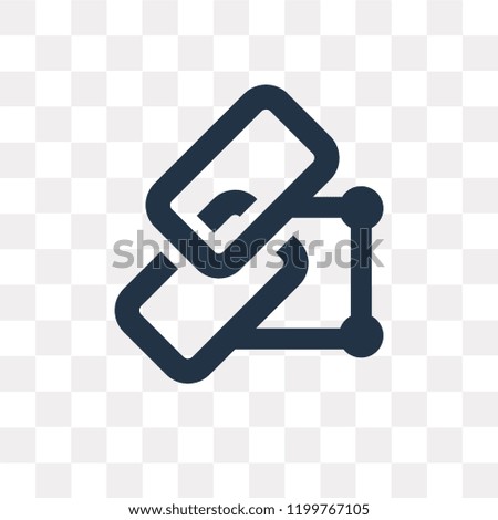 Link vector icon isolated on transparent background, Link transparency concept can be used web and mobile