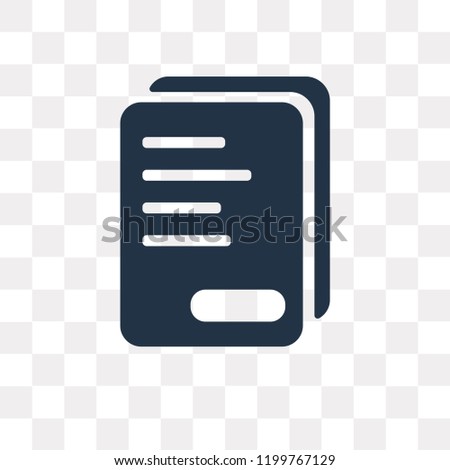 Document vector icon isolated on transparent background, Document transparency concept can be used web and mobile