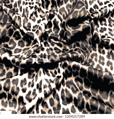 animal skin leopard pattern in vector