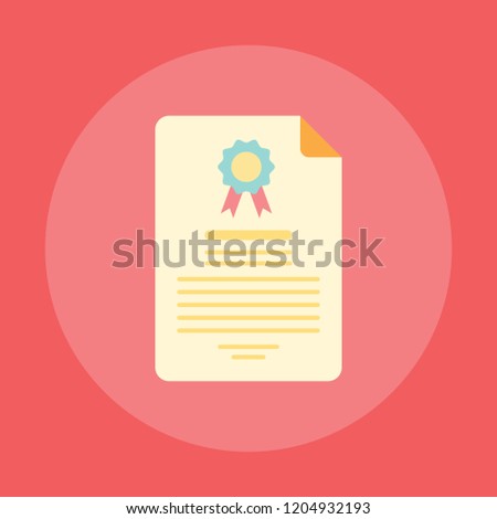Certificate vector icon