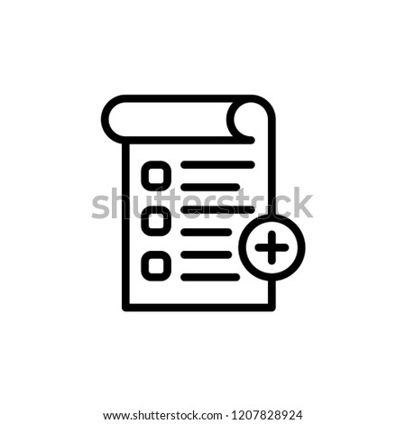 Wish list icon in simple outline design. EPS10 vector illustration.