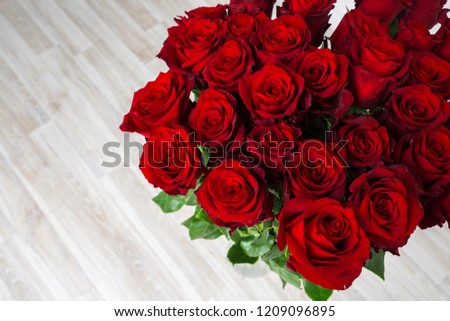 Luxury bouquet made of red roses