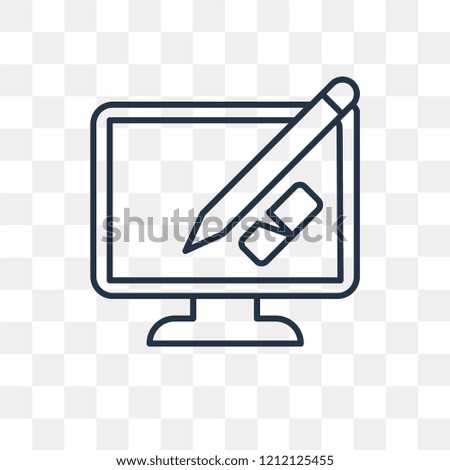 Graphic de vector outline icon isolated on transparent background, high quality linear Graphic de transparency concept can be used web and mobile