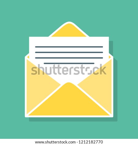 Icon of mail envelope. Vector Illustration