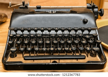Letters of an old typewriter