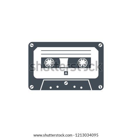 Audio Cassette Music Icon Vector Template