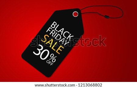 Black friday super sale on simple and luxury tag template vector illustration banner