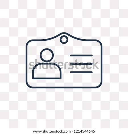 Identity vector outline icon isolated on transparent background, high quality linear Identity transparency concept can be used web and mobile