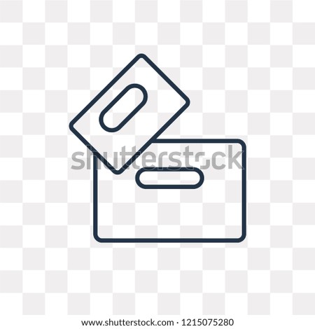 Boxes vector outline icon isolated on transparent background, high quality linear Boxes transparency concept can be used web and mobile