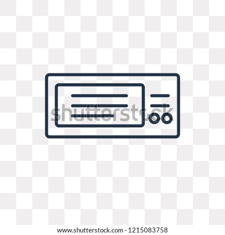 Cheque vector outline icon isolated on transparent background, high quality linear Cheque transparency concept can be used web and mobile