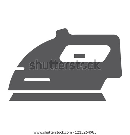 Electric iron glyph icon, home and household, steam iron sign, vector graphics, a solid pattern on a white background, eps 10.