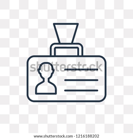 Id card vector outline icon isolated on transparent background, high quality linear Id card transparency concept can be used web and mobile