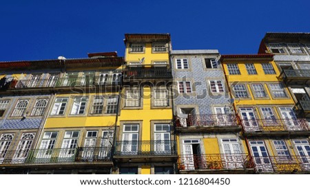 colorful traditional houses in porto in portugal