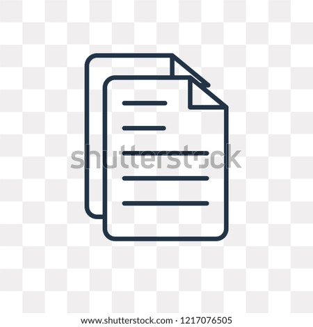 Files vector outline icon isolated on transparent background, high quality linear Files transparency concept can be used web and mobile