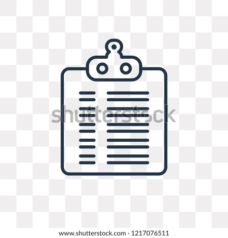 List vector outline icon isolated on transparent background, high quality linear List transparency concept can be used web and mobile