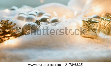 light and Christmas decoration for new year and Christmas concept background