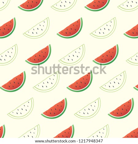 Cute watermelon pattern background