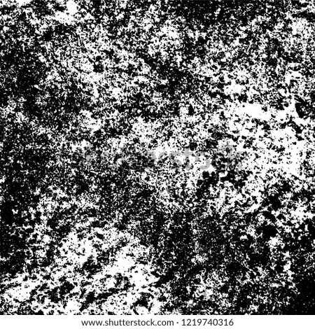 Grunge background black and white. Vector abstract dirty pattern. Monochrome vintage surface in cracks, spots, chips. Gloomy design of an old wall in horror style
