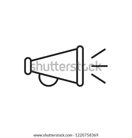 Loudspeaker icon, Megaphone alert symbol, vector illustration