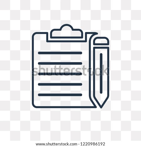 Clipboards vector outline icon isolated on transparent background, high quality linear Clipboards transparency concept can be used web and mobile