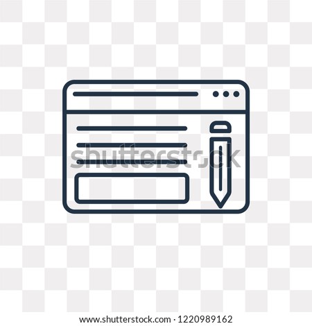 Review vector outline icon isolated on transparent background, high quality linear Review transparency concept can be used web and mobile