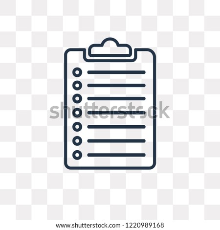 Checklist vector outline icon isolated on transparent background, high quality linear Checklist transparency concept can be used web and mobile