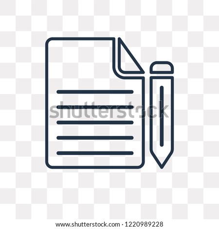 Notes vector outline icon isolated on transparent background, high quality linear Notes transparency concept can be used web and mobile