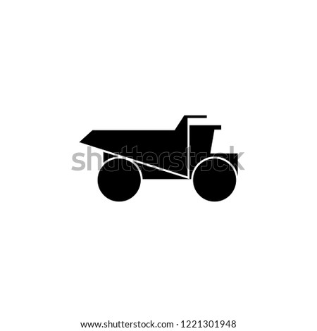 Dump tip lorry truck icon. Element of road and bridges construction. Premium quality graphic design icon. Signs and symbols collection icon for websites, web design on white background