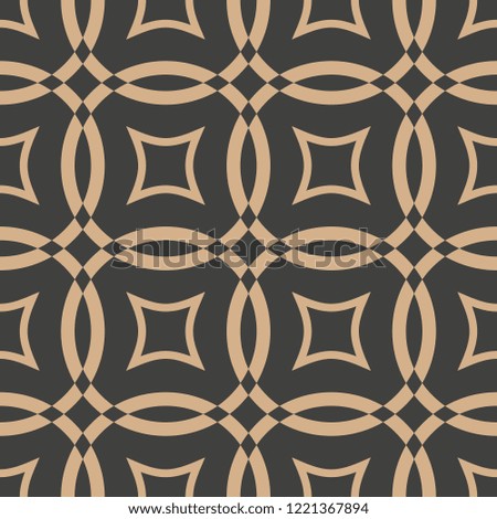 Vector damask seamless retro pattern background curve cross geometry frame kaleidoscope. Elegant luxury brown tone design for wallpapers, backdrops and page fill.