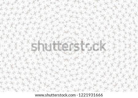 Brown kaleidoscopic effect with repetitive pattern. Art grunge mandala background