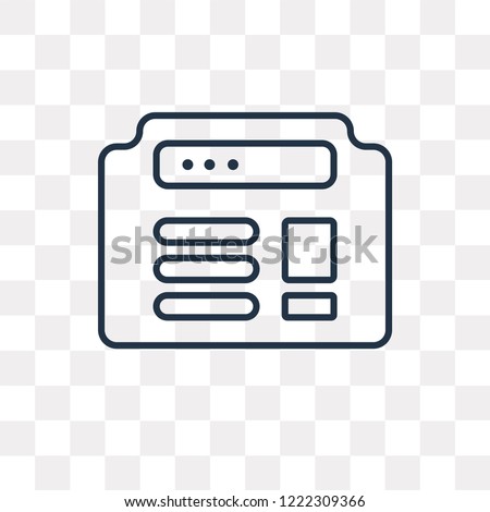 Notes vector outline icon isolated on transparent background, high quality linear Notes transparency concept can be used web and mobile
