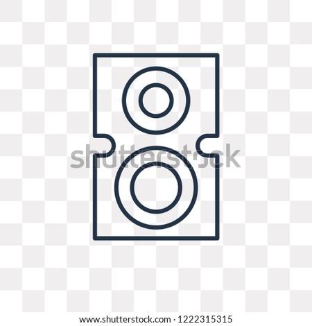 Speaker vector outline icon isolated on transparent background, high quality linear Speaker transparency concept can be used web and mobile