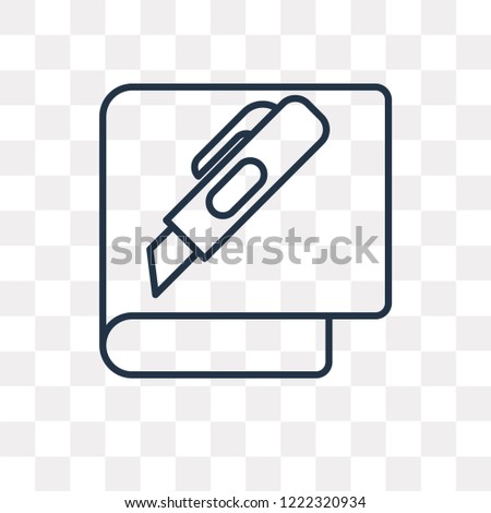 Cutting vector outline icon isolated on transparent background, high quality linear Cutting transparency concept can be used web and mobile