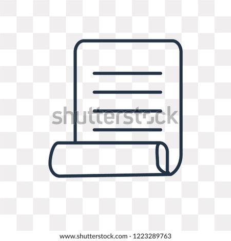 Newspaper vector outline icon isolated on transparent background, high quality linear Newspaper transparency concept can be used web and mobile