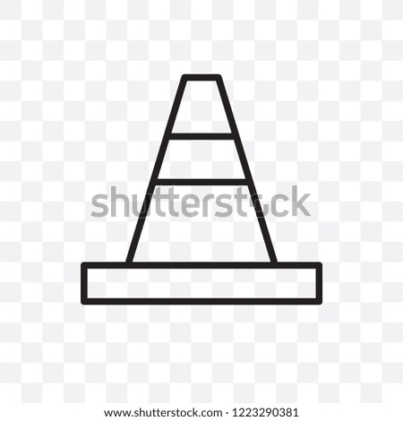 cone vector linear icon isolated on transparent background, cone transparency concept can be used for web and mobile
