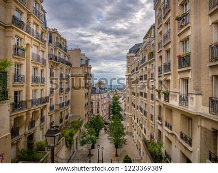 Paris Cityscape with residential buildings