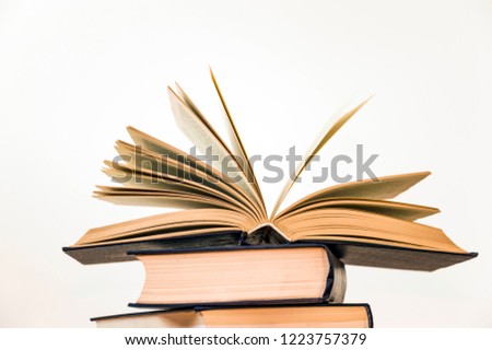 open book on a light background