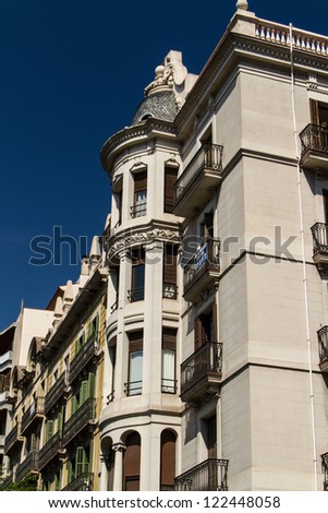 Old beautiful architecture Barcelona (Spain)