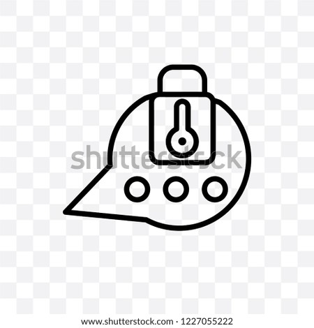 Chat vector linear icon isolated on transparent background, Chat transparency concept can be used for web and mobile