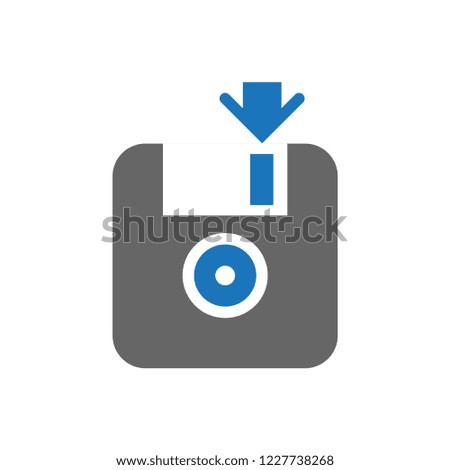 save Icon vector. Simple flat symbol. Perfect Black pictogram illustration on white background.