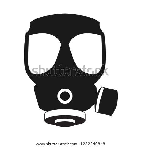 radiation mask, caution sign icon vector, modern concept, simple design, avoid and danger symbol