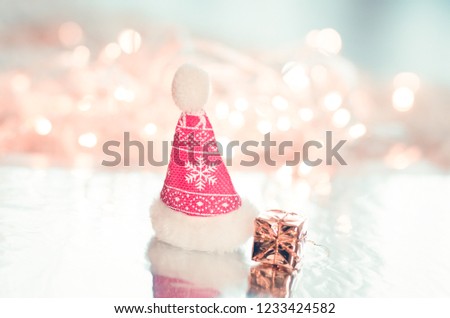 Christmas hat decoration on white background