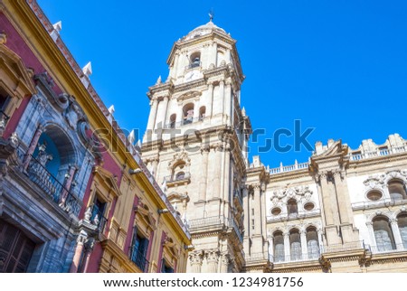 Spain, Malaga, the Cathedral of Santa Maria de la Incarnacion