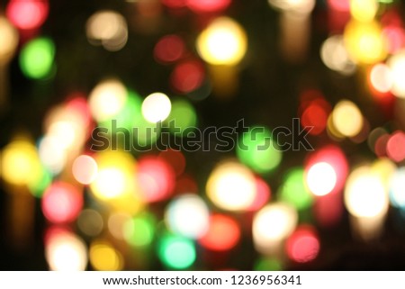 A bokeh shot of multi color light in the night