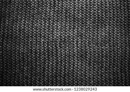 Black and white knitted textile