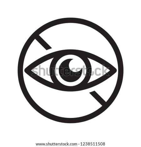 Blindness icon. Line vector. Isolate on white background.
