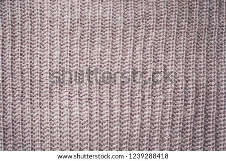Seamless Beige Knitwear Fabric Texture with Pigtails. Beige Knitted Background