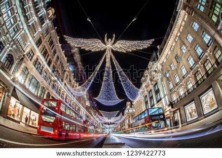 Regent street decorated for Christmas